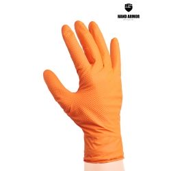 Rękawice nitrylowe HAND ARMOR DIAMOND Orange / pomarańczowy
